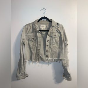 Seafoam Denim Crop Jacket